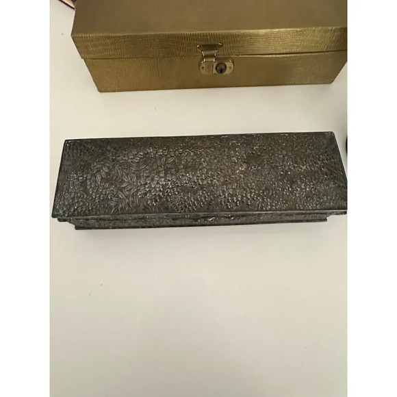 Vintage Fine Jewelry Box Heavy Celluloid box satin silk lined - Picture 5 of 12